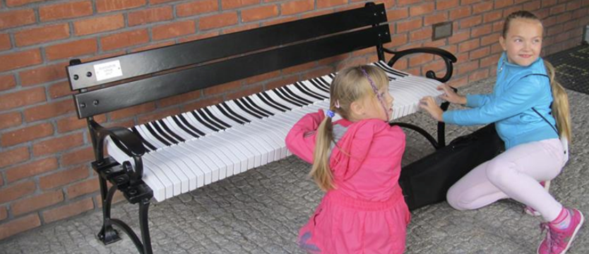 Ławka jak pianino