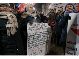 Protest przed szczecińskim sądem