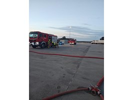 Pożar w Motańcu. Spłonęła ciężarówka