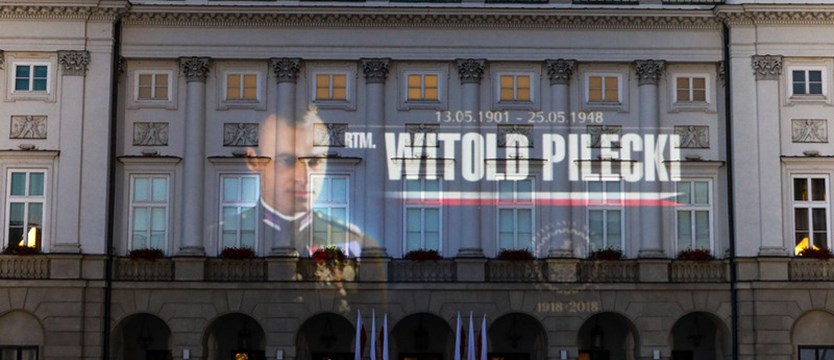 Iluminacja na Pałacu Prezydenckim w 70. rocznicę śmierci rtm. Witolda Pileckiego