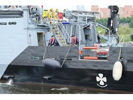 Okręt Marynarki Wojennej zacumował w Szczecinie