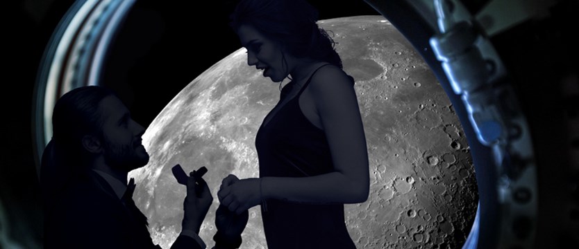 Oświadczyny na orbicie Księżyca za 125 milionów euro!
