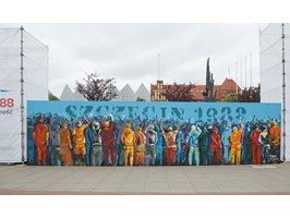Mural na pl. Solidarności. To był ważny strajk