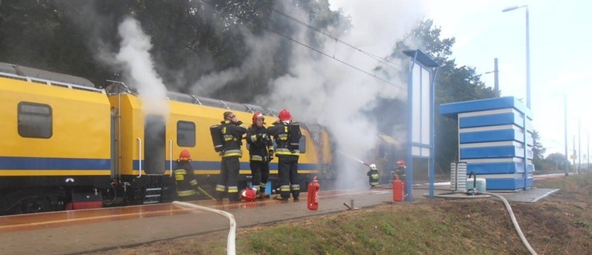 Pożar pociągu technicznego