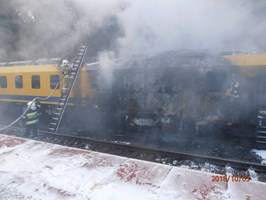 Pożar pociągu technicznego