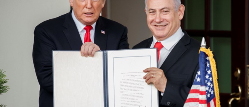 Trump uznał suwerenność Izraela nad Wzgórzami Golan