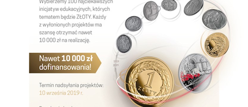Konkurs grantowy dla szkół. Polski złoty ma sto lat