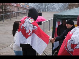 Białorusini świętowali Dzień Wolności na pl. Solidarności w Szczecinie